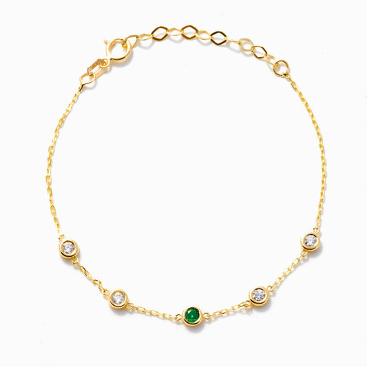 Geburtsstein-Meterware-Armband