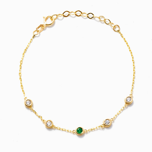 Geburtsstein-Meterware-Armband
