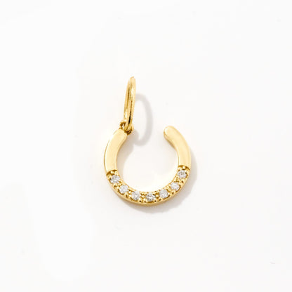 Diamant-Hufeisen-Charm