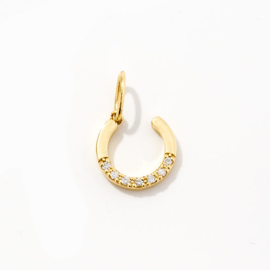 Diamant-Hufeisen-Charm