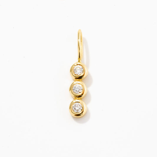 Charm mit drei Diamanten