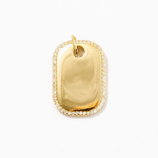 Diamant Erkennungsmarken Anhänger