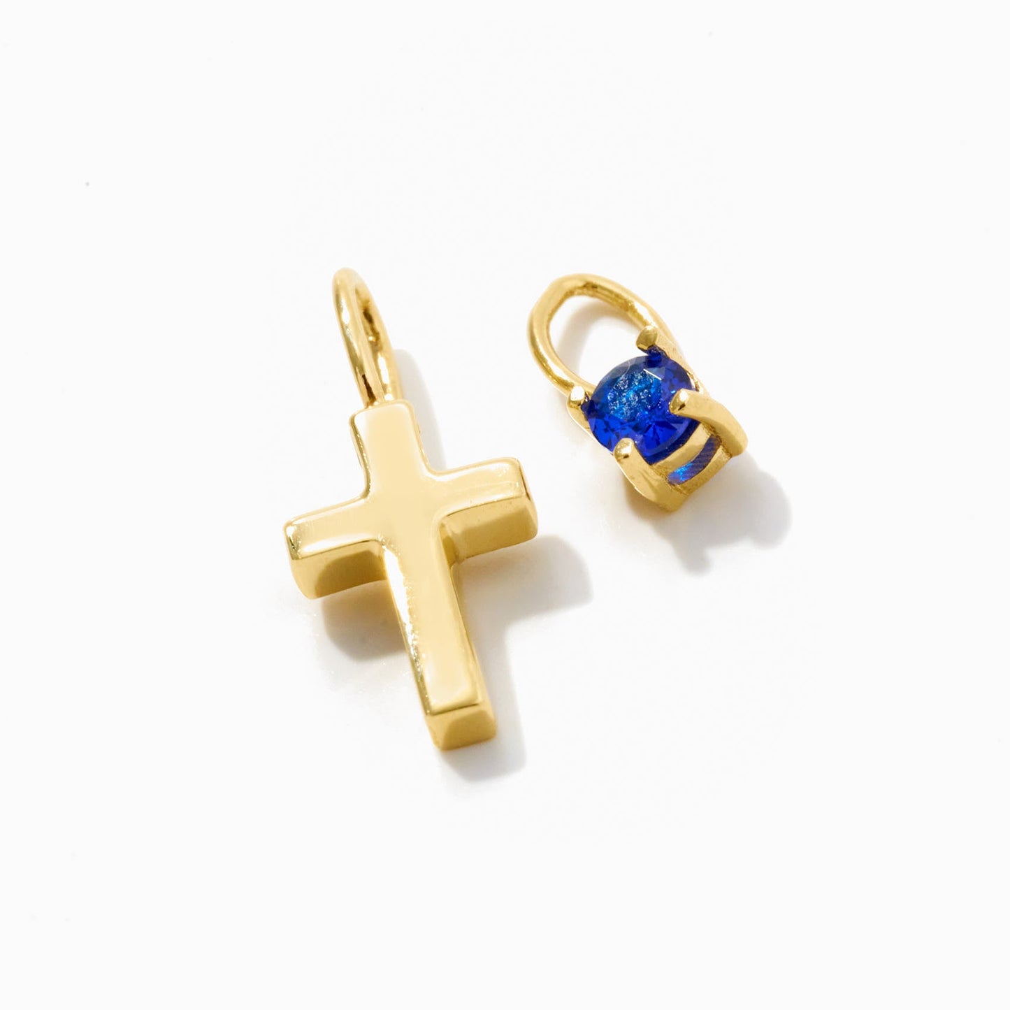 Kreuz- und Geburtsstein-Charms