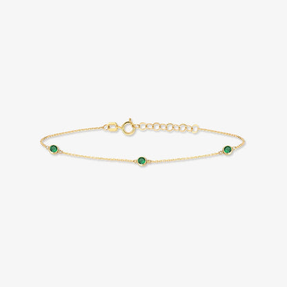 Smaragd-Station-Armband
