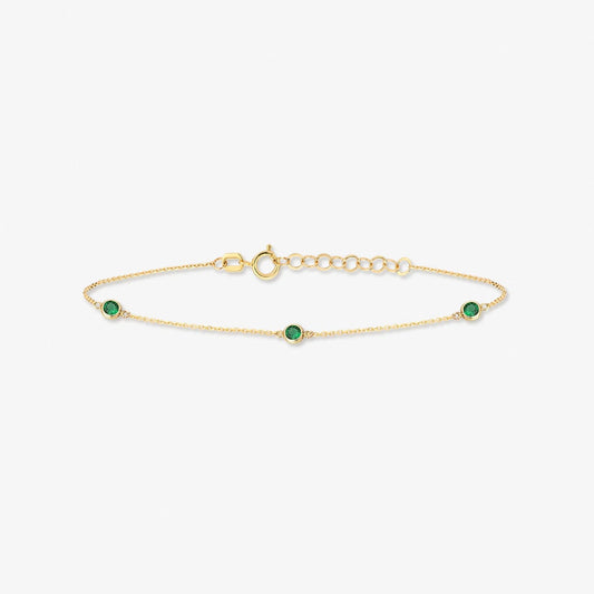 Smaragd-Station-Armband
