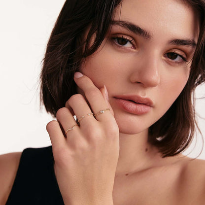 Diamant-Chevron-Ring