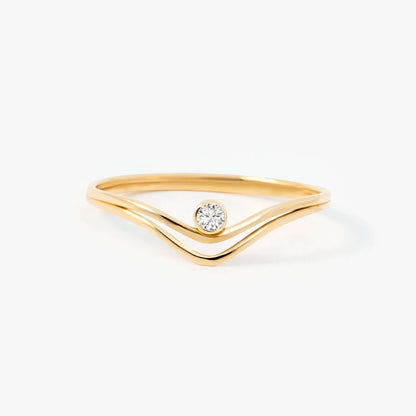 Diamant Solitaire V Ring