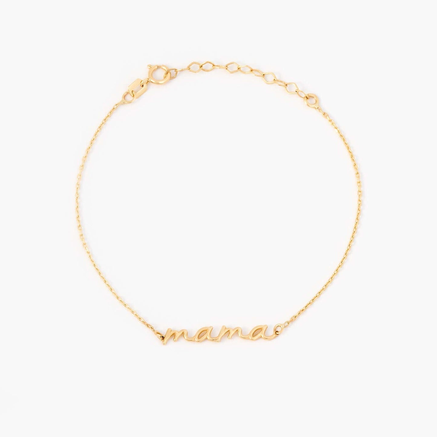Mama Script bracelet in 585 solid gold