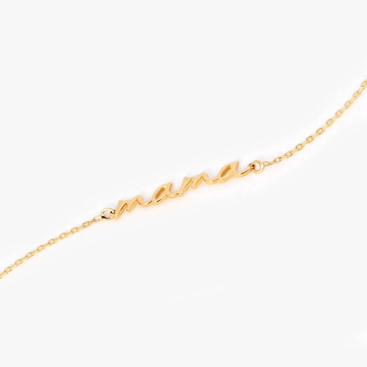 Mama Script bracelet in 585 solid gold