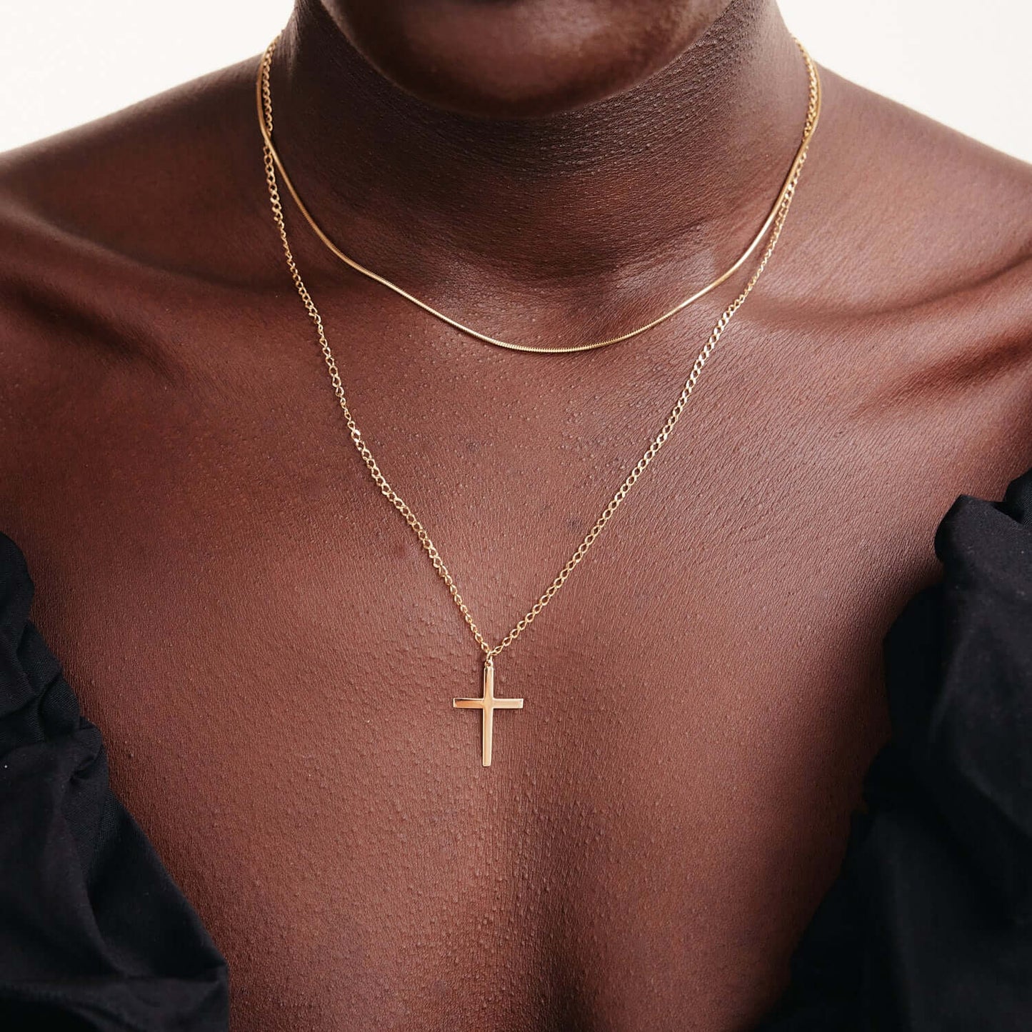 Cross Gourmet Chain Necklace