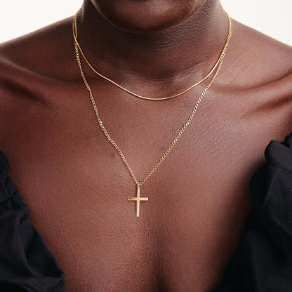 Cross Gourmet Chain Necklace