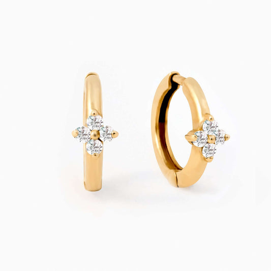 Diamant Blumen Creolen
