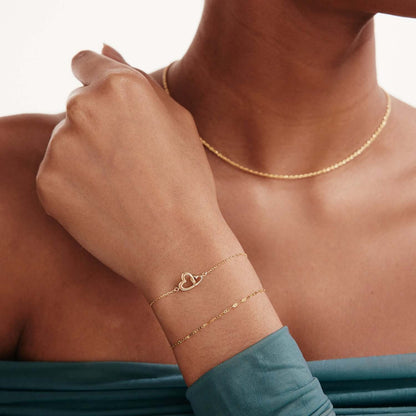 Verschlungene Herz-Armband