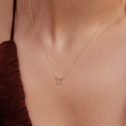 Diamant Custom Nummer Halskette