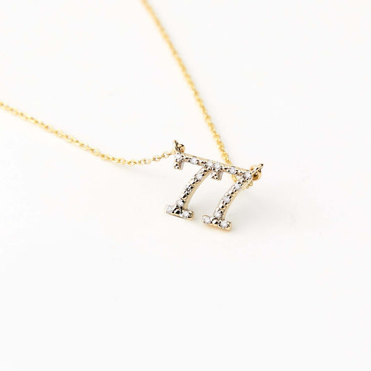 Diamant Custom Nummer Halskette