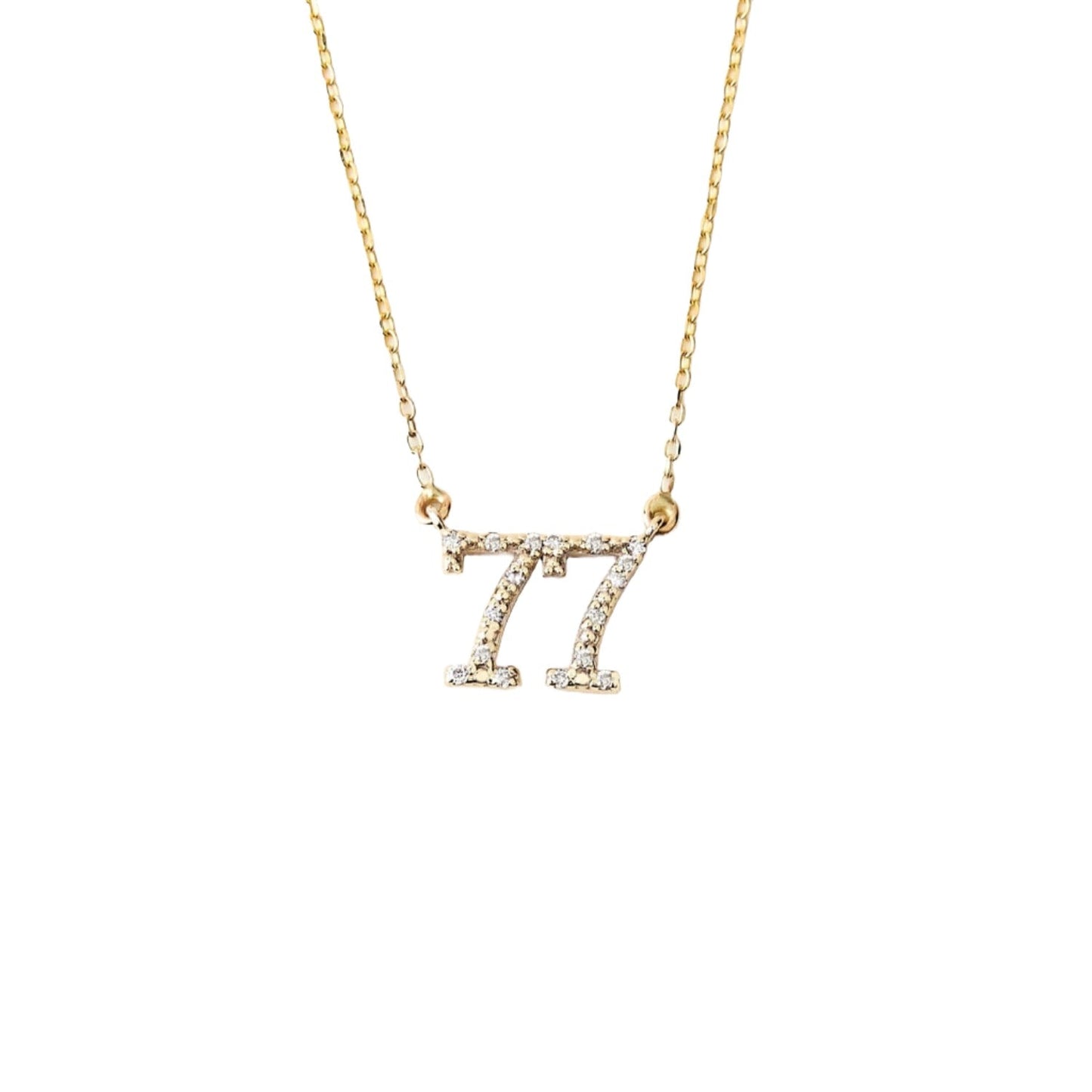 Diamant Custom Nummer Halskette
