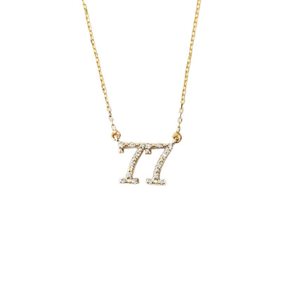 Diamant Custom Nummer Halskette
