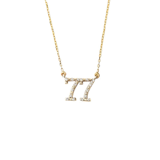 Diamant Custom Nummer Halskette