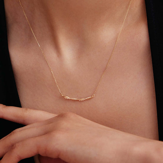 Diamant Gedrehtes Seil Halskette