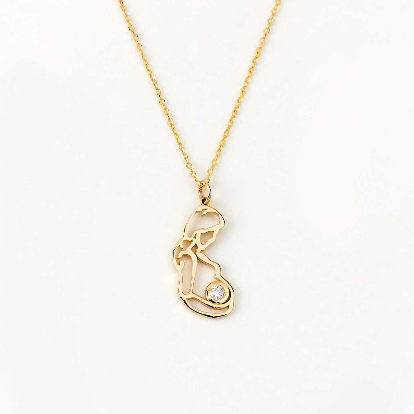Diamant Schwangere Mutter Halskette