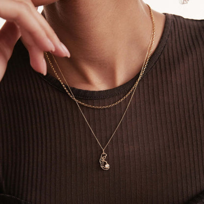 Diamant Schwangere Mutter Halskette
