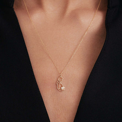 Diamant Schwangere Mutter Halskette