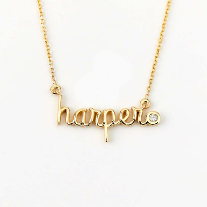 Diamant Bubble Namenskette