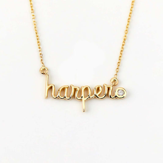 Diamant Bubble Namenskette
