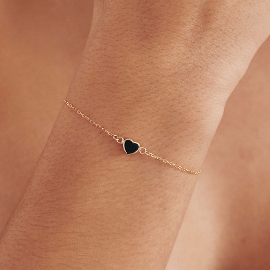 Schwarzes Herz Armband