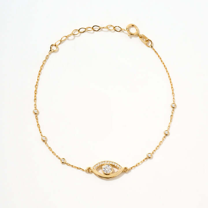 CZ Evil Eye Station Armband