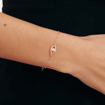 CZ Evil Eye Station Armband