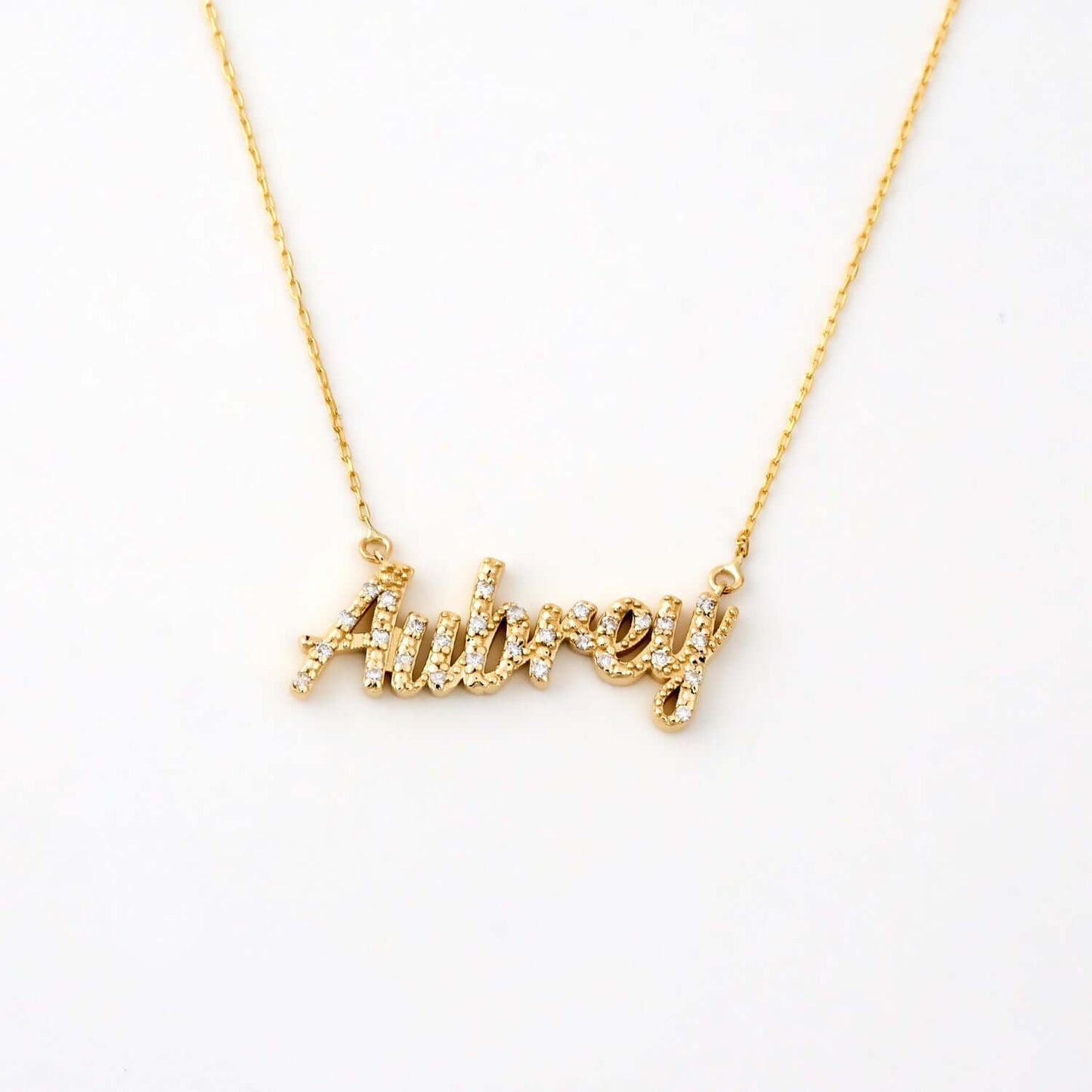 Diamant Schreibschrift Namenskette