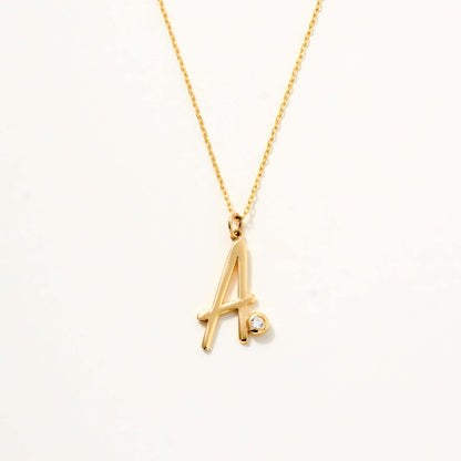 Bezel-Set Initialkette