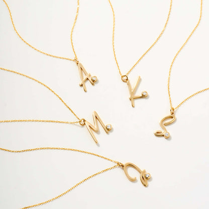 Bezel-Set Initialkette