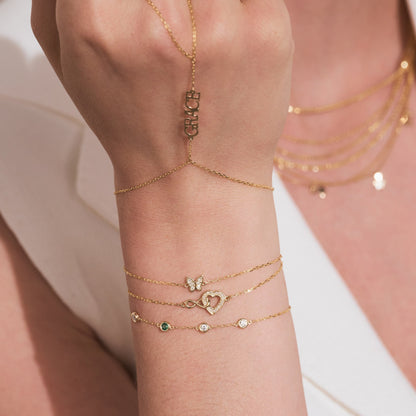 Geburtsstein-Meterware-Armband