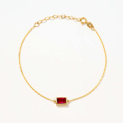 Baguette Geburtsstein Armband