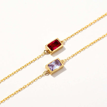Baguette Geburtsstein Armband
