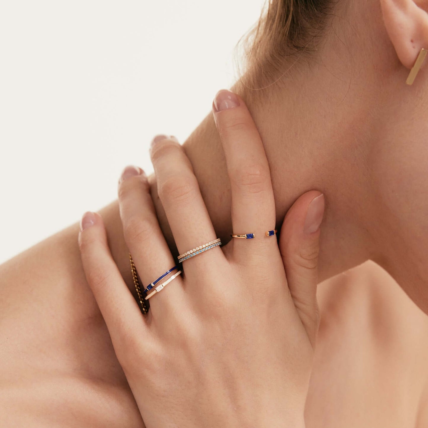 Geburtsstein Duo Baguette Offener Ring