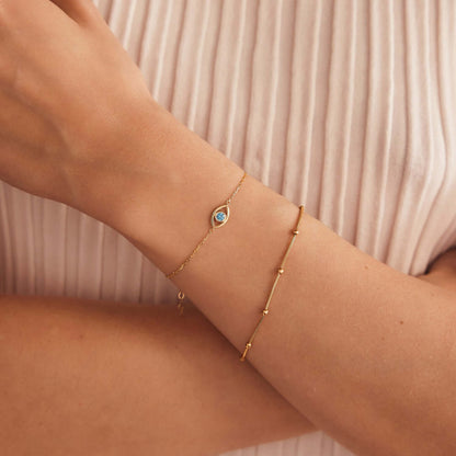 Geburtsstein Böser Blick Armband