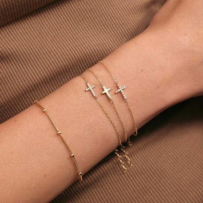 Diamantkreuz Charm Armband