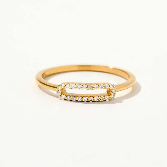 Diamant Büroklammer Ring
