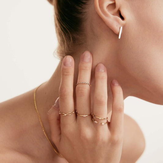 Diamant Stapelbarer Ewigkeitsring