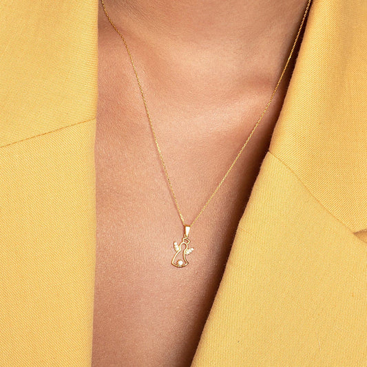 Collier ange en or massif 585