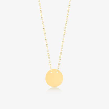 disc necklace made of 585 solid gold