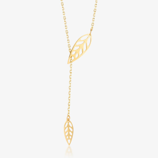 Blatt-Lariat-Halskette