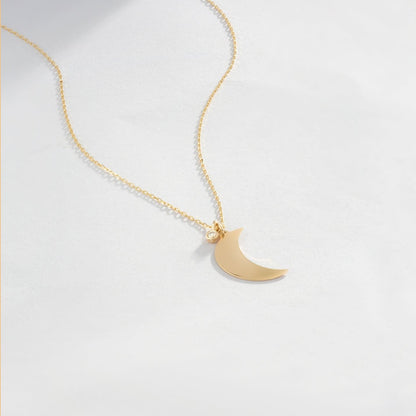 Diamant-Mond-Halskette