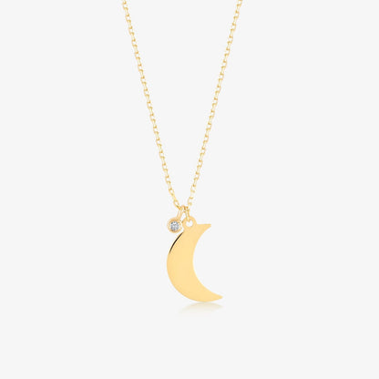 Diamant-Mond-Halskette