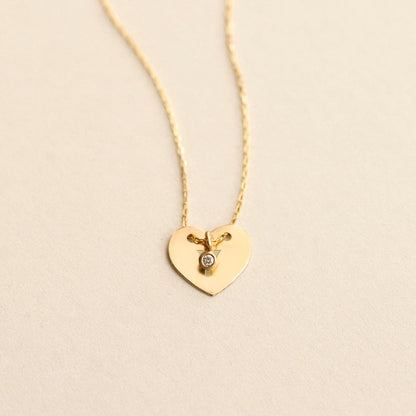 Diamant-Herz-Halskette