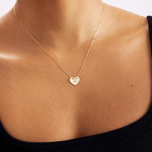 Diamant-Herz-Halskette