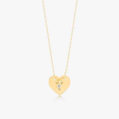 Diamant-Herz-Halskette